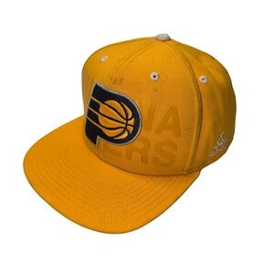 Adidas Indiana Pacers NBA Draft Snapback Hat Yellow Flat Brim